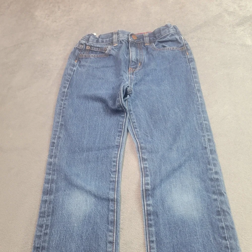 Crewcuts‎ J.Crew Boys Straight Leg Jeans Blue Denim Adjustable Waist Size 8
